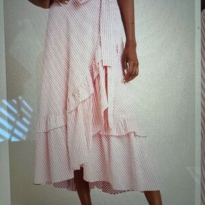 NEW Anthro Maeve Penny Wrap Ruffled Midi